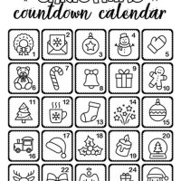 Christmas Countdown Coloring Pages
