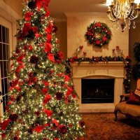 Christmas Tree With Decorations For