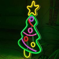 Neon Christmas Tree Decorations