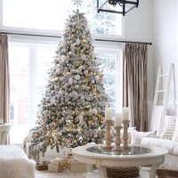 White Christmas Tree On