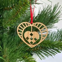 Wooden Heart Christmas Decorations